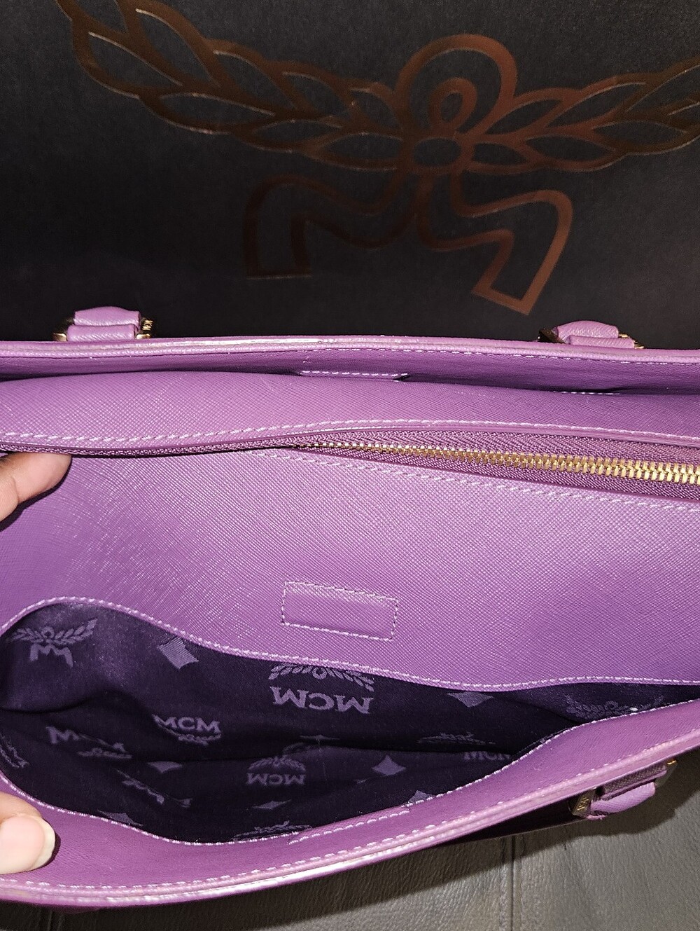 MCM Safiano Leather Large 2way Bag - Picture 12 of 12